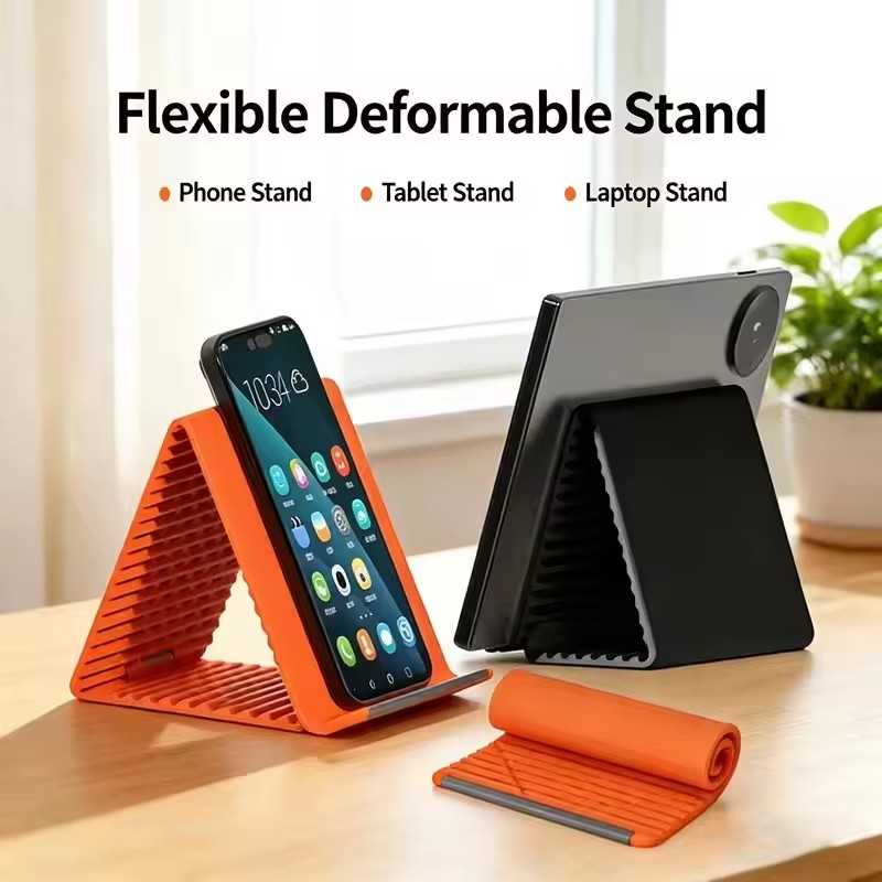 Laptop Ergonomic Accessories - حامل هاتف محمول مرن من السيليكون