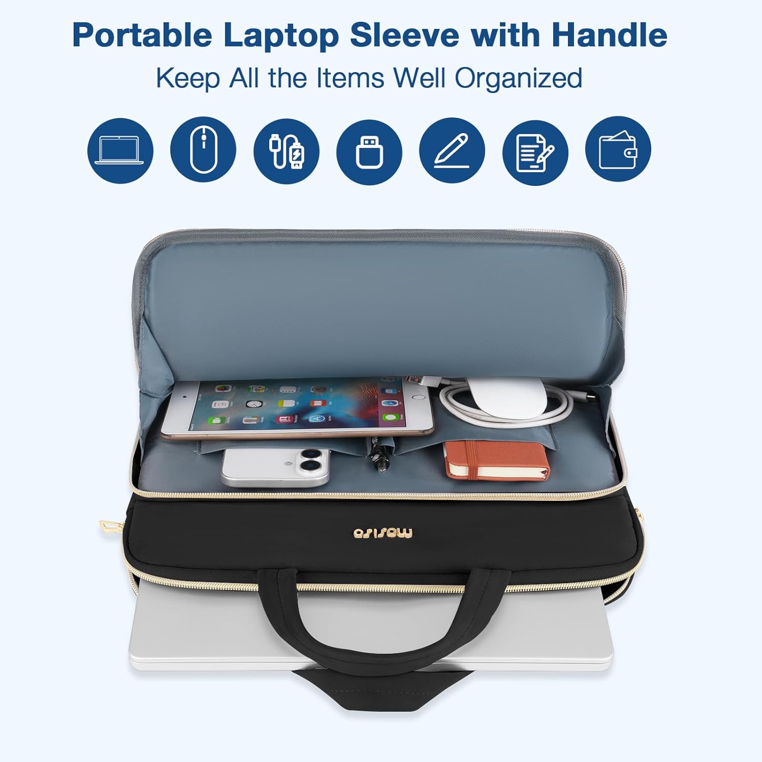حافظة كمبيوتر محمول MOSISO مقا - مراجعة Laptop Accessories Travel Case وسعره
