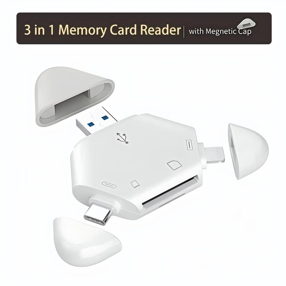 قارئ بطاقات ذاكرة 3 في 1 مع غط - مراجعة Laptop Ergonomic Accessories وسعره