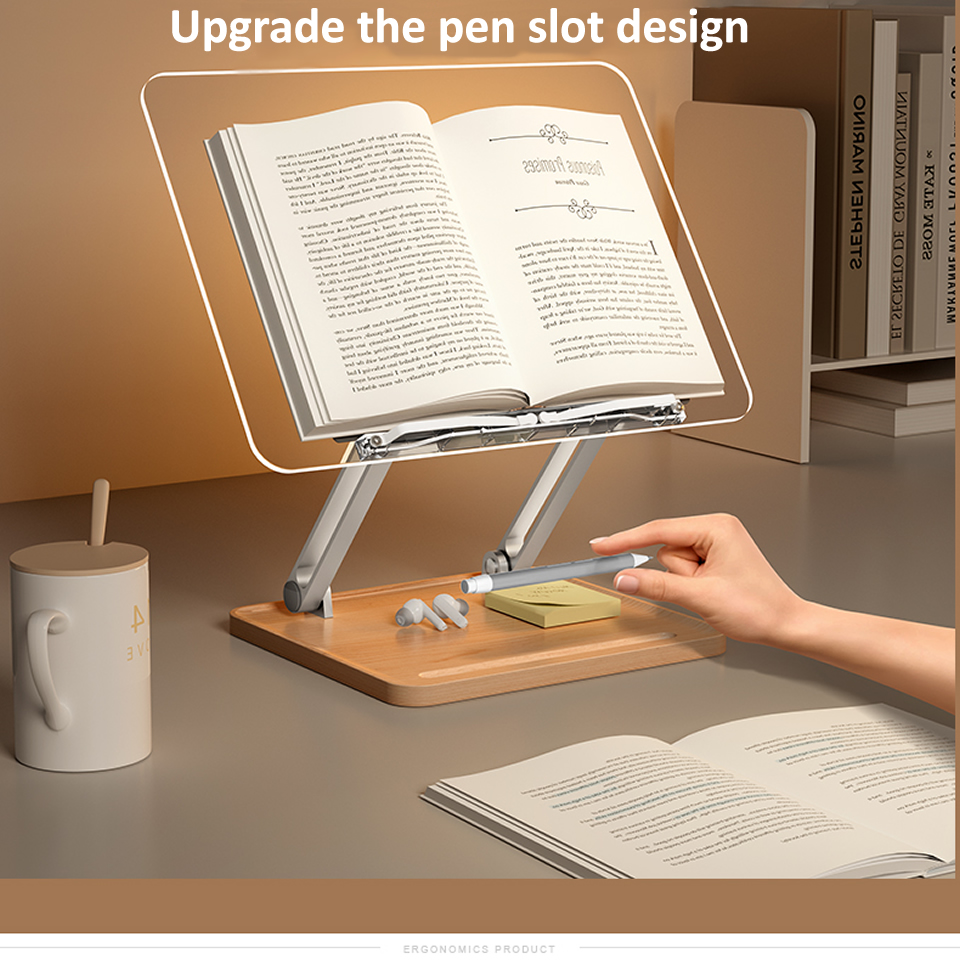 حامل قراءة خشبي مع إضاءة، حامل - مراجعة Laptop Ergonomic Accessories وسعره