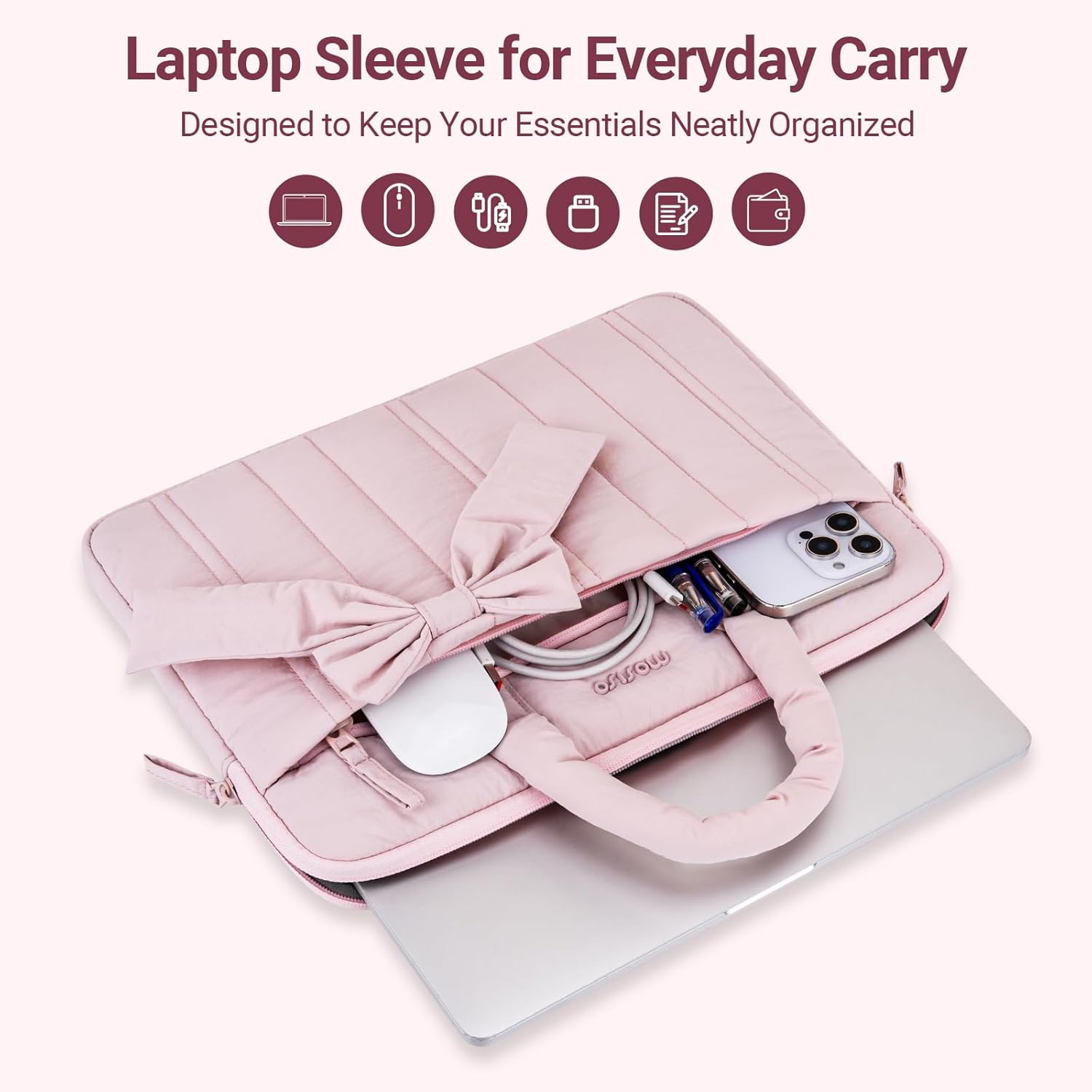 حقيبة لابتوب 13 13.3 14 15 بوص - مراجعة Laptop Accessories Travel Case وسعره