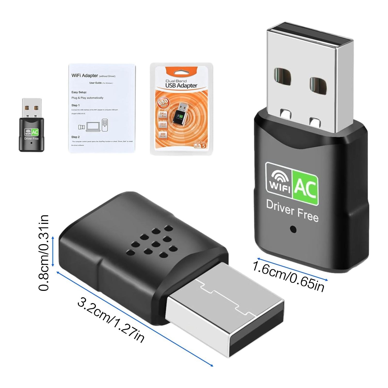 محول واي فاي USB AC600، ثنائي  - مراجعة Laptop Ergonomic Accessories وسعره